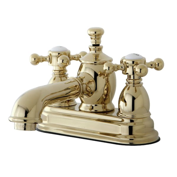 KS7002BX 4" Centerset Bathroom Faucet, Polished Brass